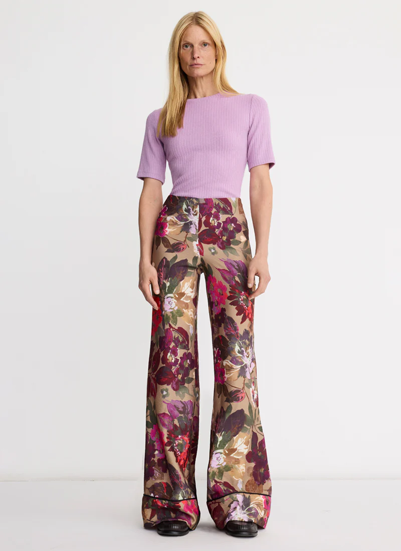 Piped Side-Zip Palazzo Pant - Image 3