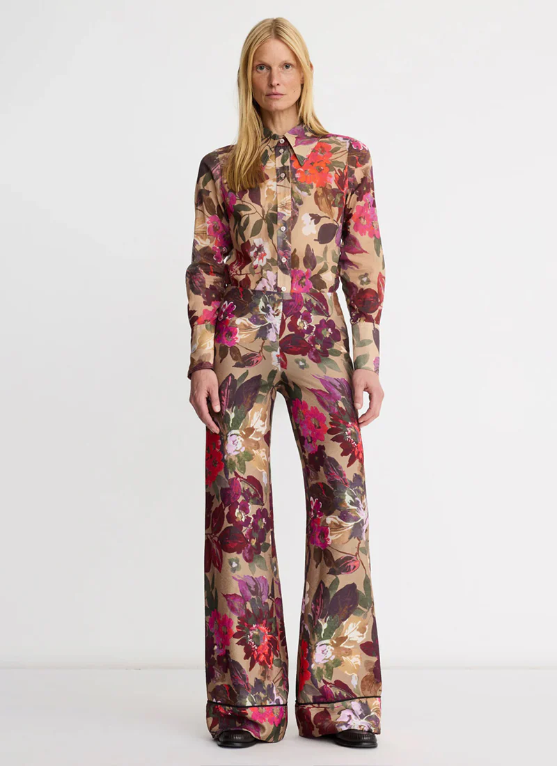 Piped Side-Zip Palazzo Pant - Image 4