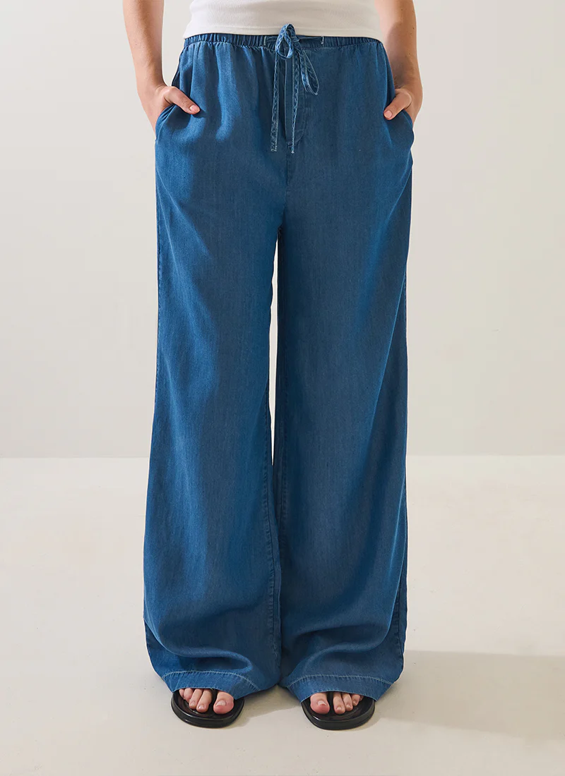 Tencel Stonewash Drawstring Pant