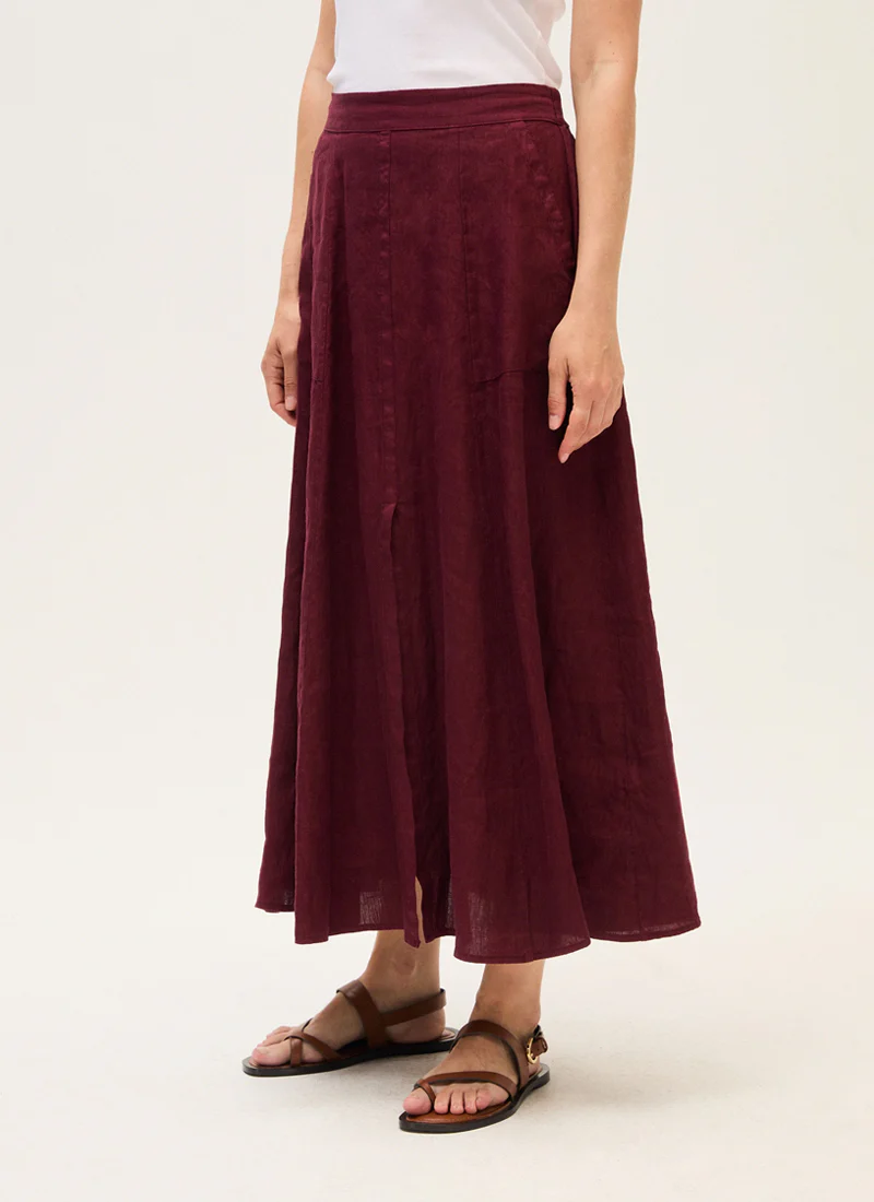 Linen Midi Skirt