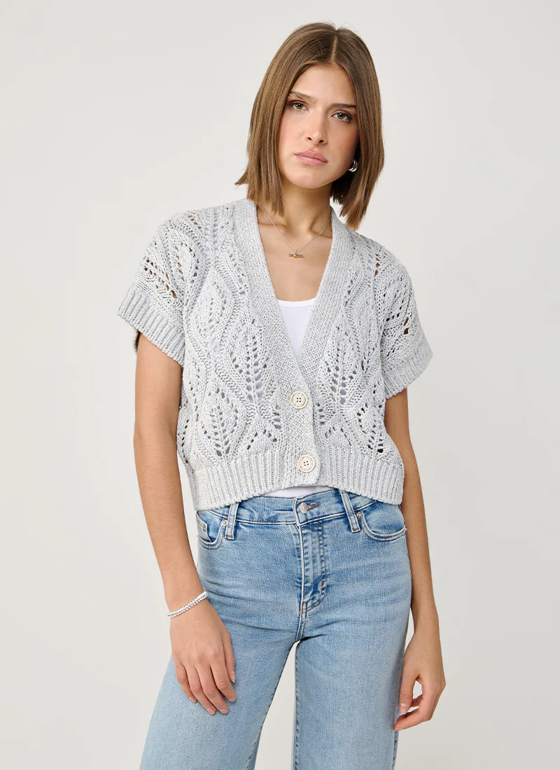 Linen Silk Two Button Cardigan