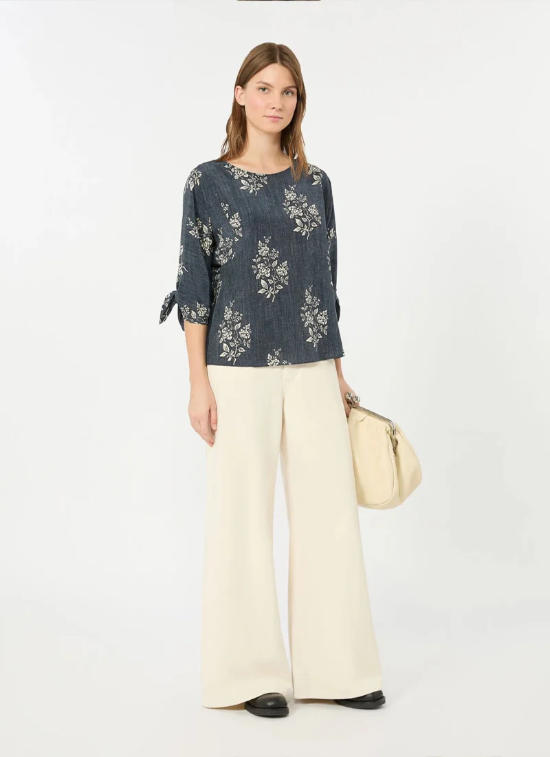 Adone Floral Crepe De Chine Blouse - Image 4