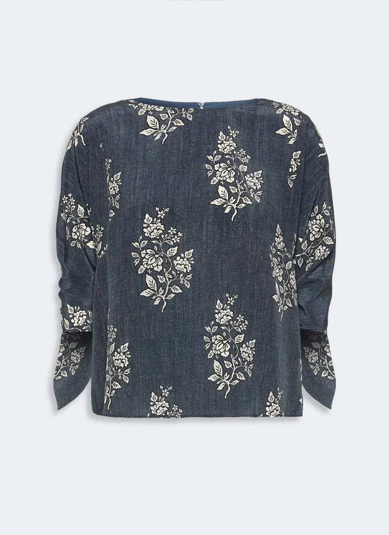 Adone Floral Crepe De Chine Blouse - Image 5