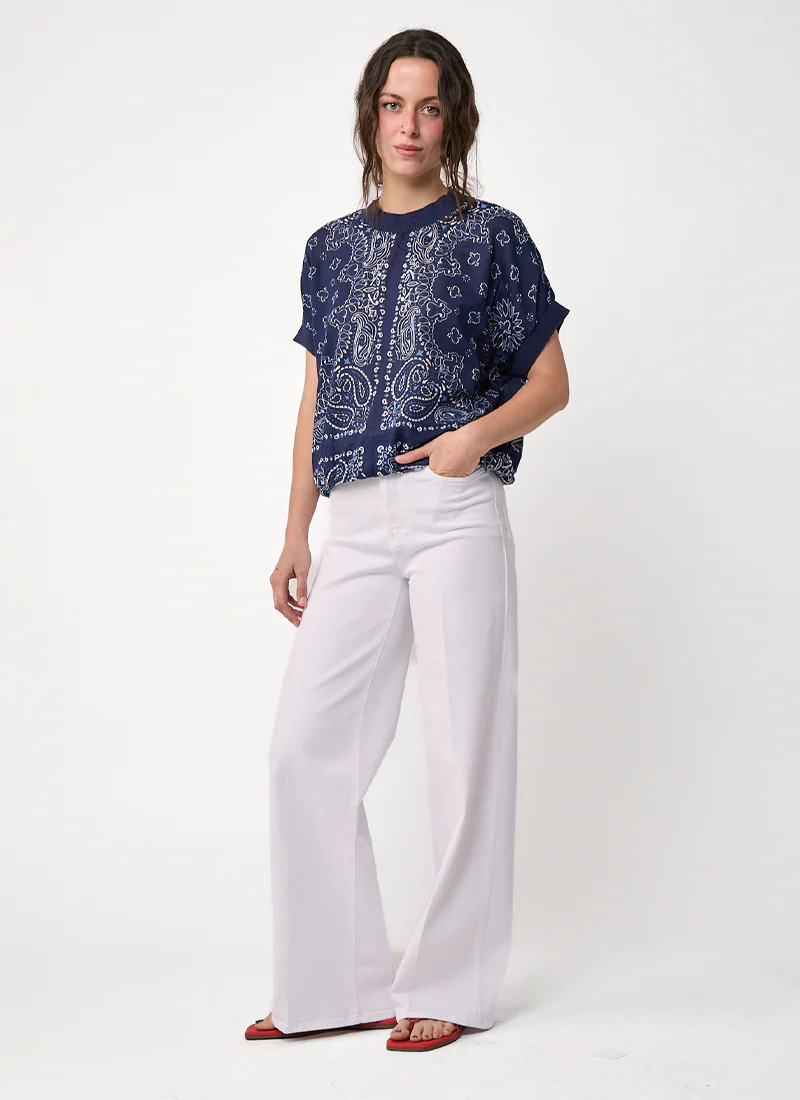 Bandana Print Blouse - Image 4
