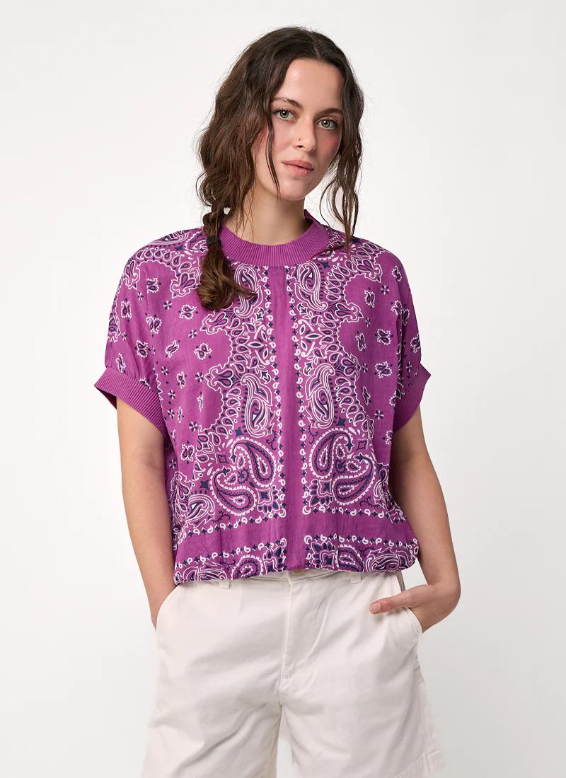 Bandana Print Blouse