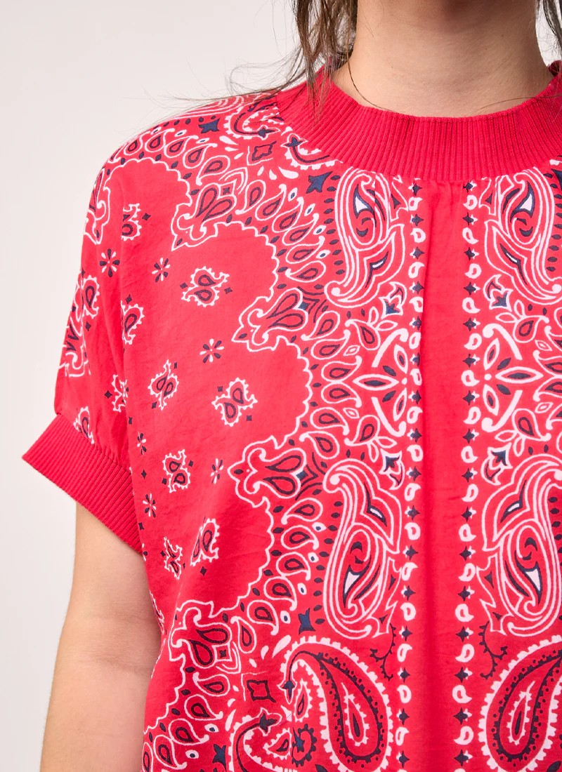 Bandana Print Blouse - Image 4