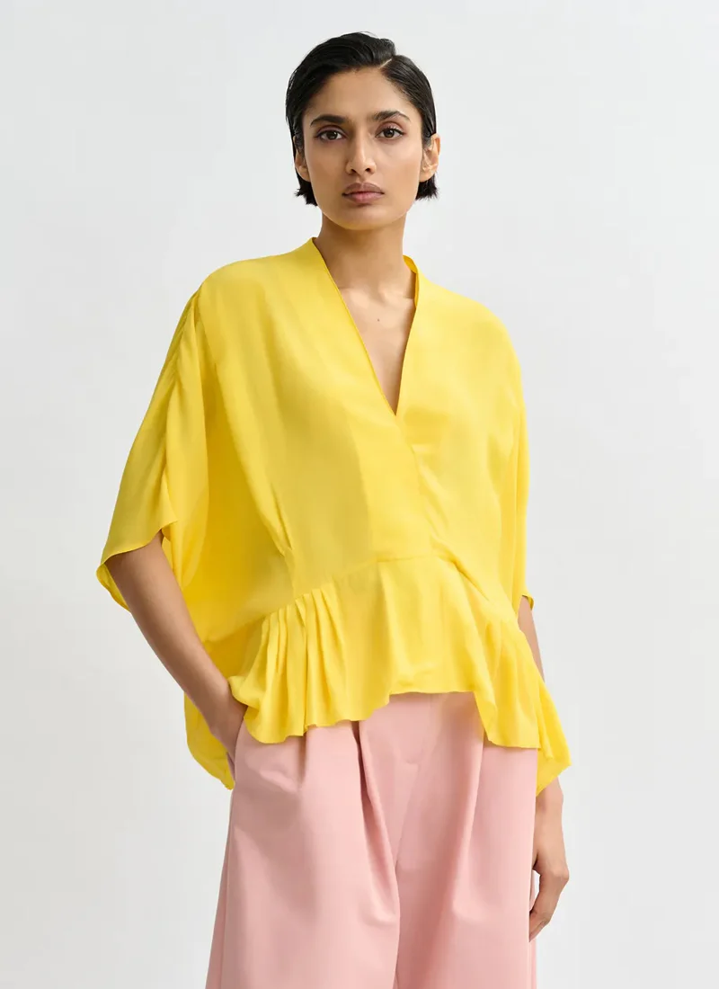 Jacaranda Ruffle  Button Down