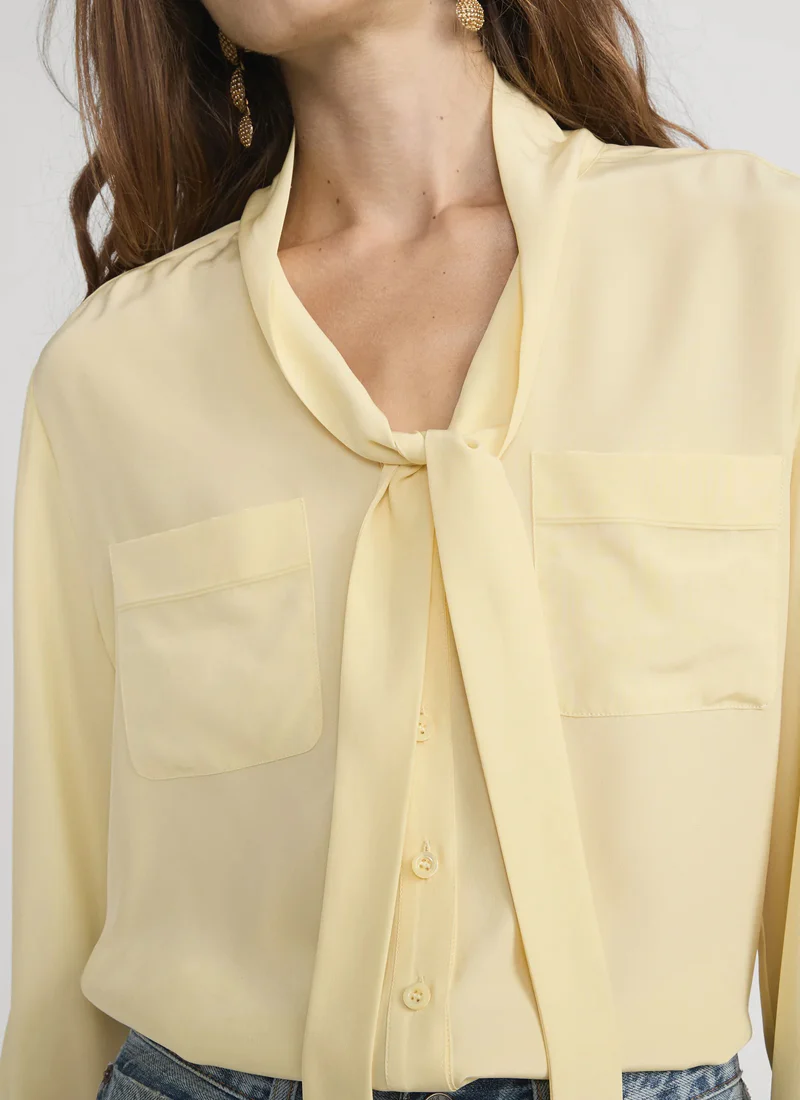 The Silk Modern Tie Blouse - Image 3