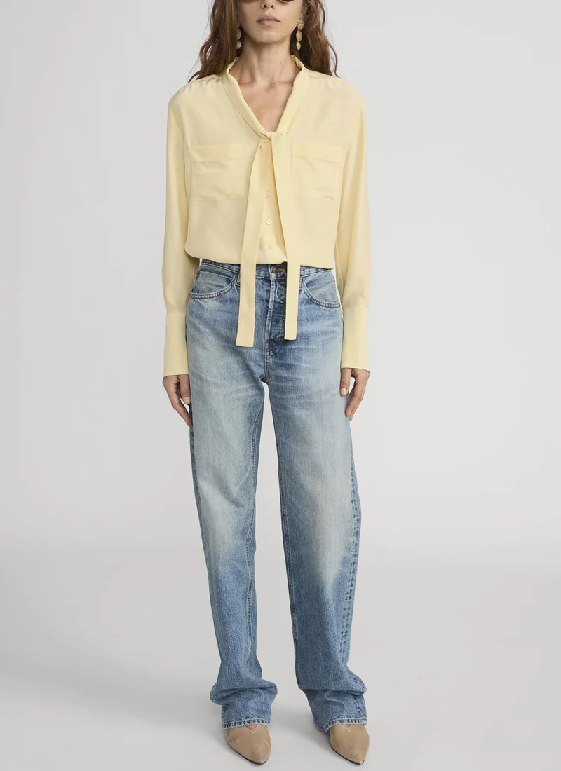 The Silk Modern Tie Blouse - Image 5