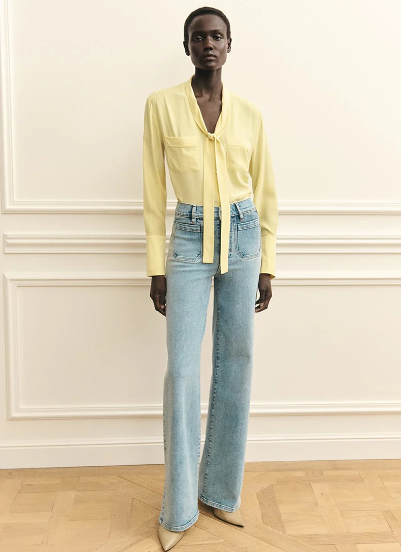The Silk Modern Tie Blouse - Image 7