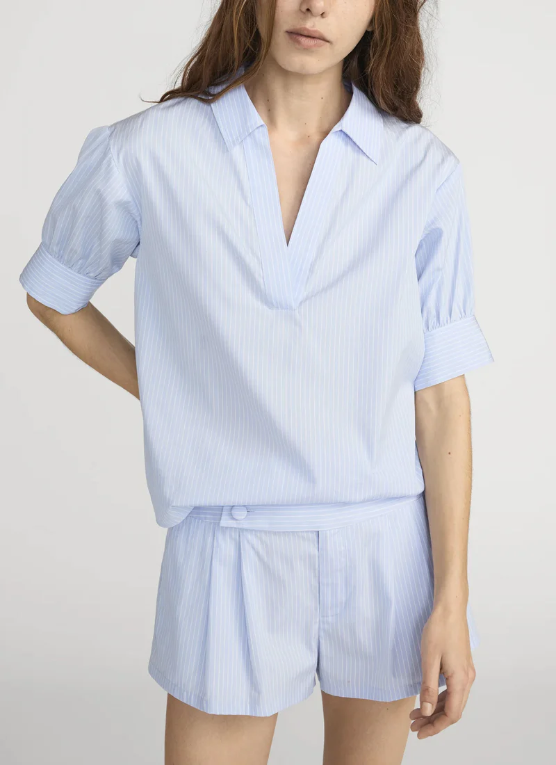 The Striped Popover Top