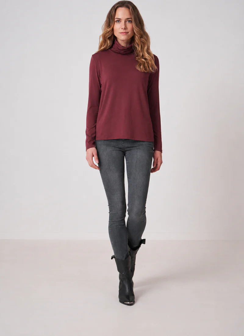 Turtleneck Knit Long Sleeve T-Shirt - Image 3