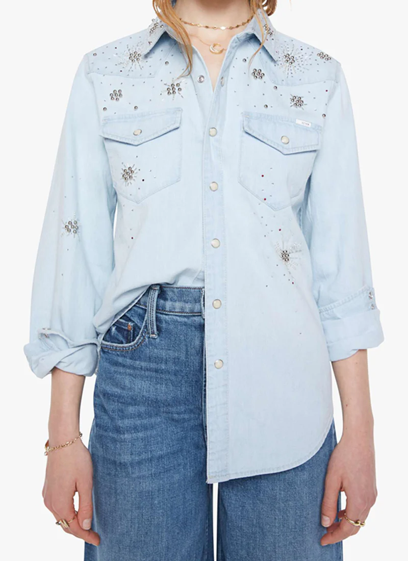 All My Exes Denim Button Up Shirt