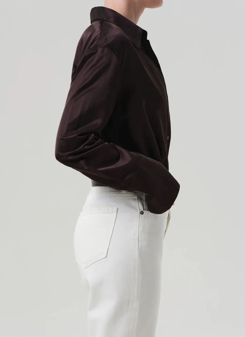Camilia Satin Button Up Shirt - Image 3
