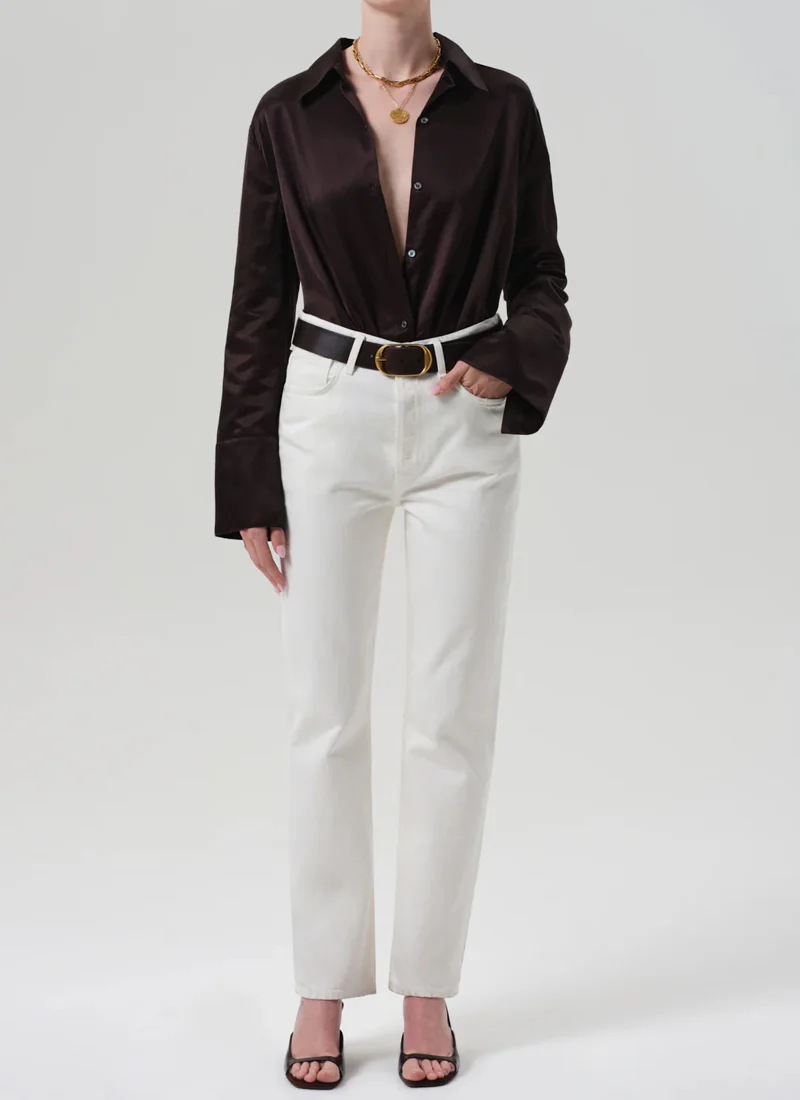 Camilia Satin Button Up Shirt - Image 5