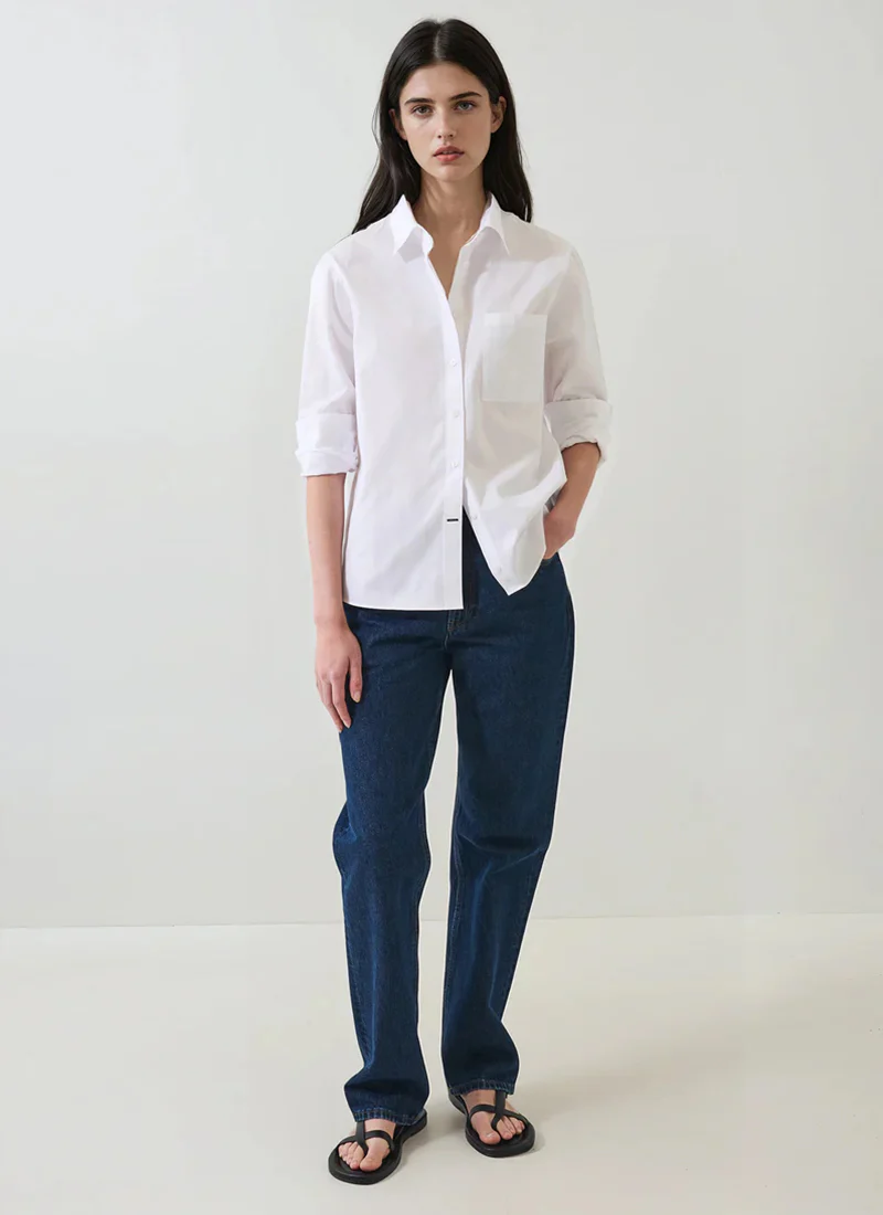 Cotton Boyfriend Pocket Shirt - Image 4