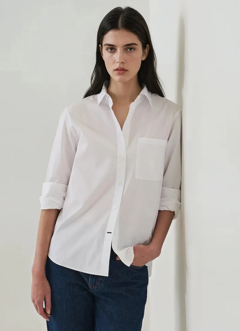 Cotton Boyfriend Pocket Shirt - Image 5