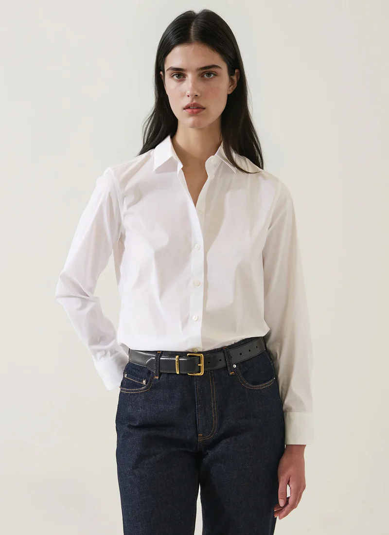 Cotton Stretch Long Sleeve Classic Shirt