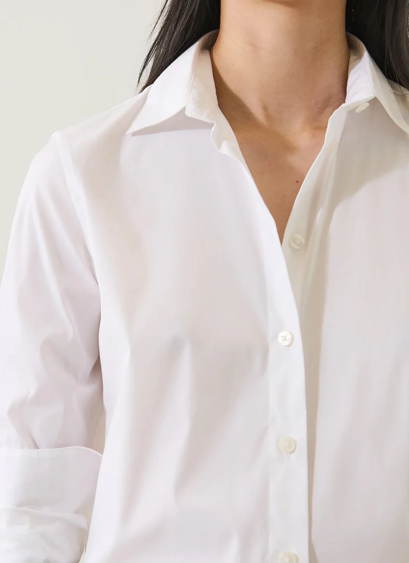 Cotton Stretch Long Sleeve Classic Shirt - Image 2