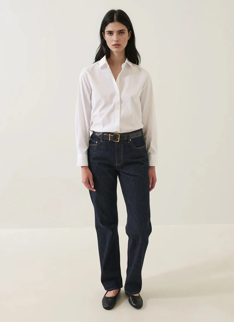 Cotton Stretch Long Sleeve Classic Shirt - Image 4