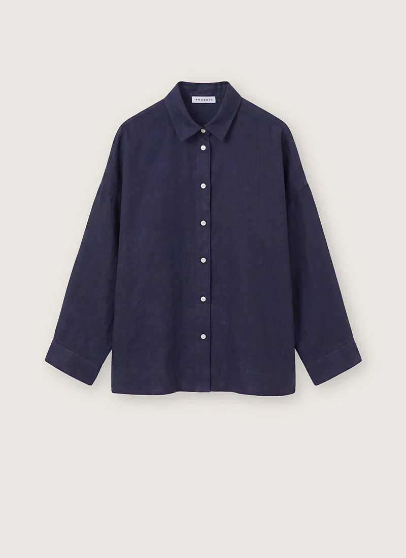 Oversized Linen Button Up Shirt - Image 2