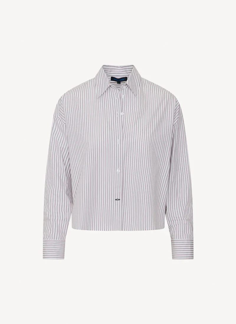 Cotton Stripe Boxy Shirt - Image 5