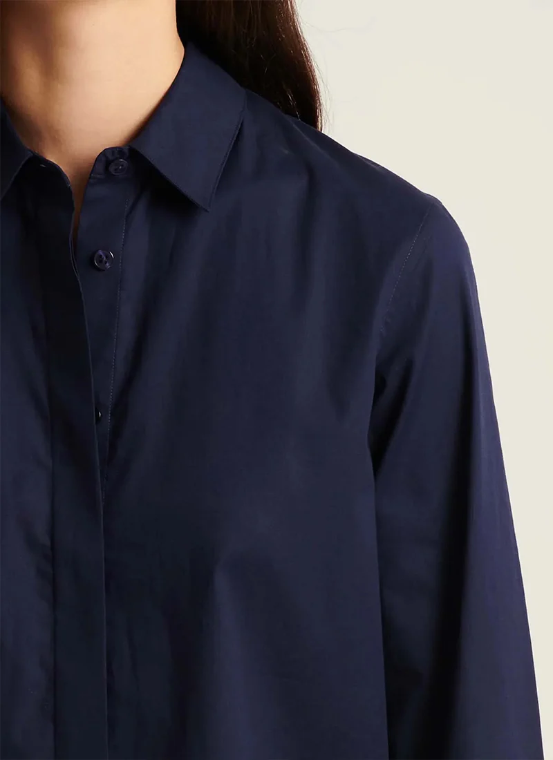 Long Sleeve Cotton Relaxed Shirt - Image 4