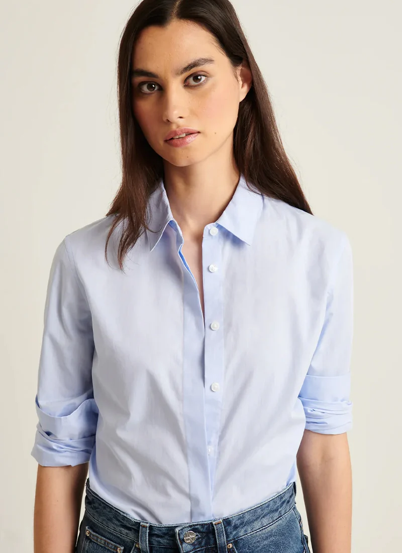Long Sleeve Cotton Relaxed Shirt - Image 2