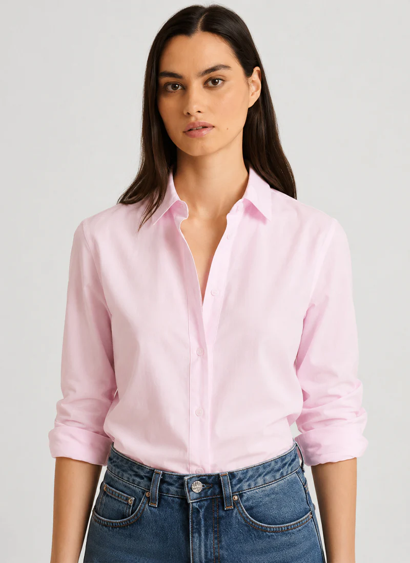 Long Sleeve Cotton Relaxed Shirt - Image 2