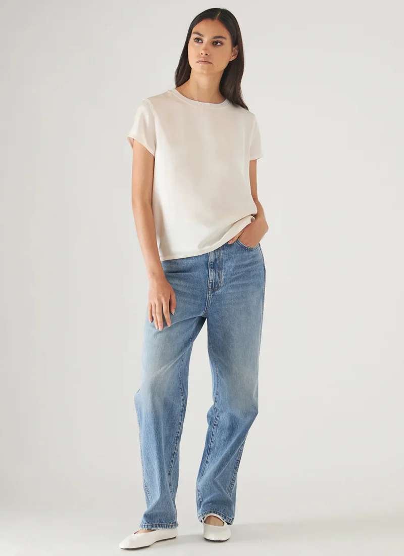Silk Short Sleeve Crewneck Shirt - Image 4
