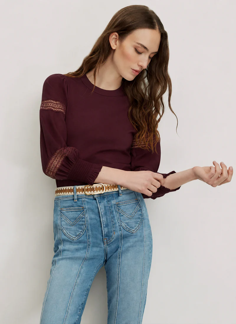Bellamie Mixed Media Top