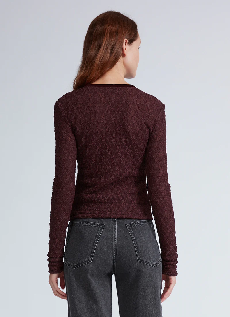 Ellie Lace Long Sleeve Tee - Image 2