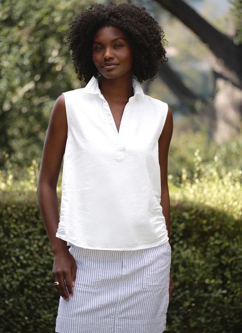 Olivia Denim Popover Tank Top