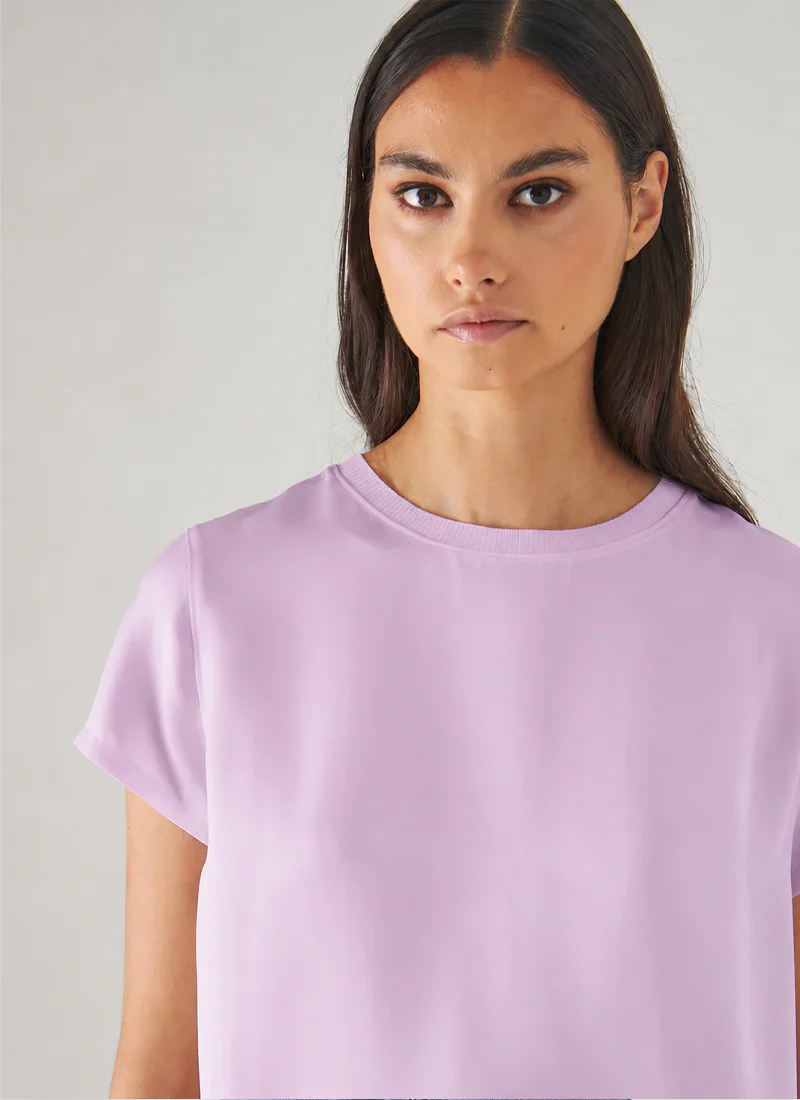 Silk Short Sleeve Crewneck Shirt - Image 2