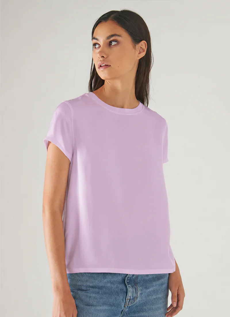 Silk Short Sleeve Crewneck Shirt - Image 3