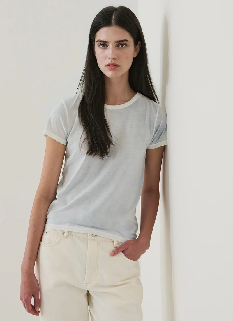 Reverse Spray Lightweight Pima Cotton Classic T-Shirt - Image 5