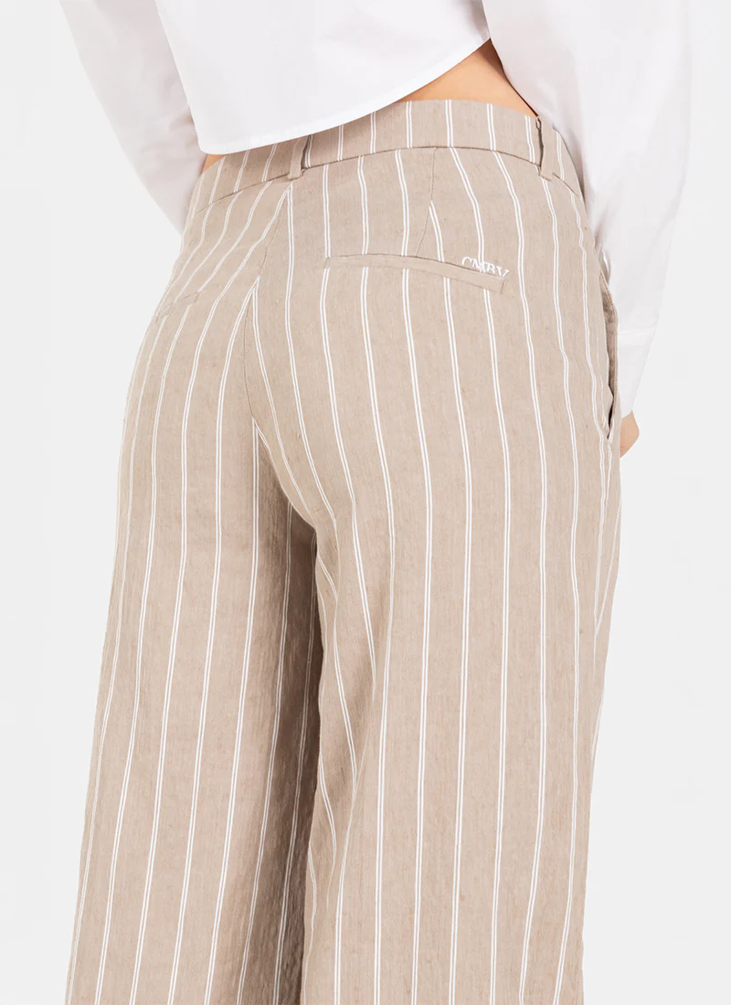 California Crop Linen Pinstripe Pant - Image 2
